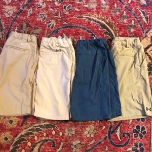 EUC Nike, Under Armour adjustable shorts, boys medium, lot of 4